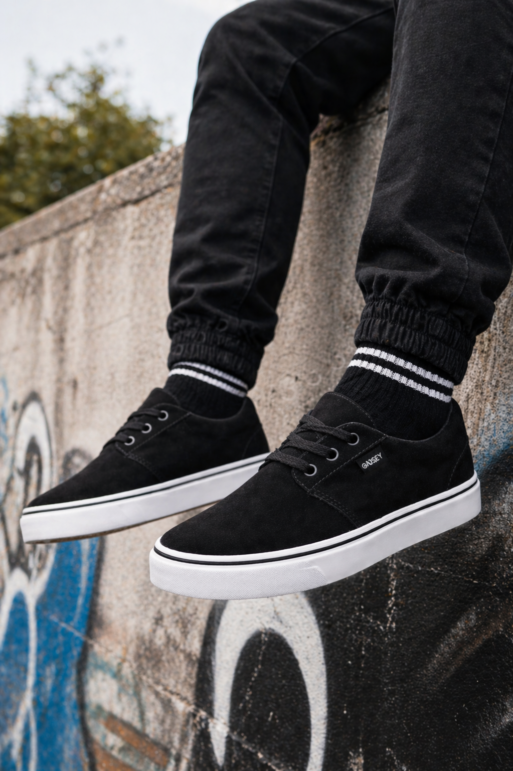 Tenis Oadsey Sb Street Preto e Branco