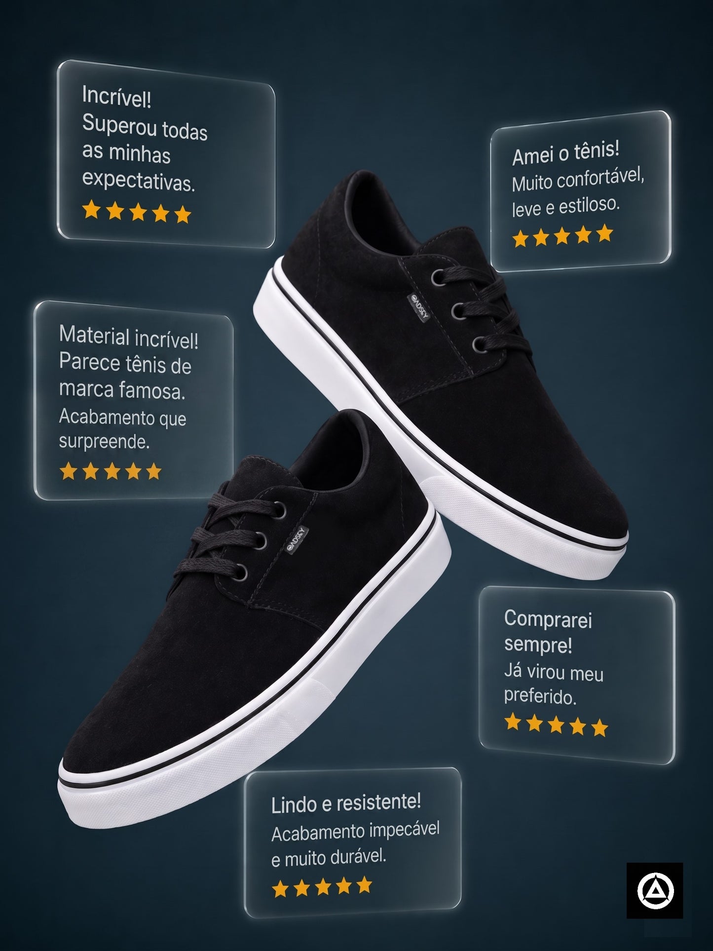 Tenis Oadsey Sb Street Preto e Branco